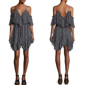 Misa Los Angeles Suki Draped V Mini Dress